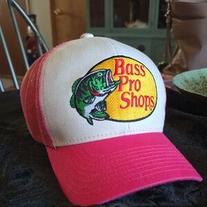 Bass Pro Shops Pink And White Hat